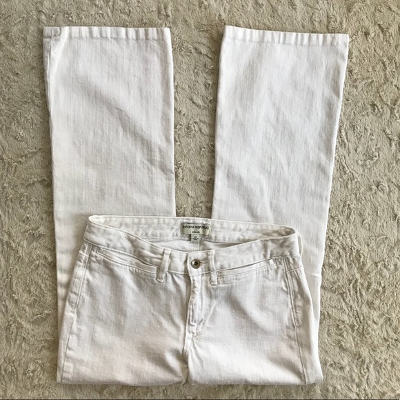 Banana Republic Denim - Banana Republic white wide leg pants 27.5” inseam